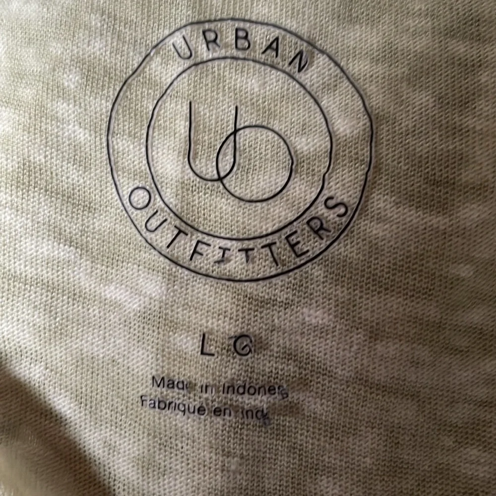 Urban Outfitters tee. Very thin. Pre-washed look. Yellow-green. Large. Nice. - Picture 6 of 7